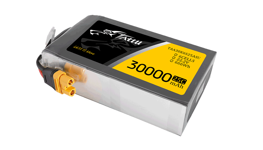 30000mAh 22.2V軟包無(wú)人機鋰電池 放電25C Tattu